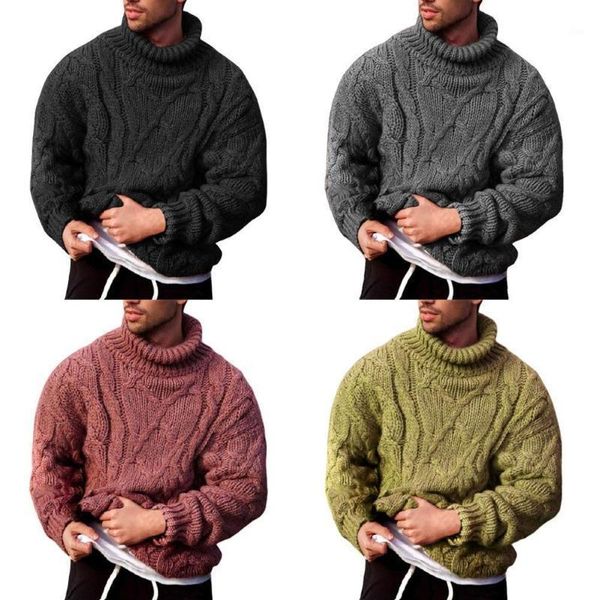 

fashion casual light green twisted high neck men's knit selling sweater sweater men's a7s91, White;black