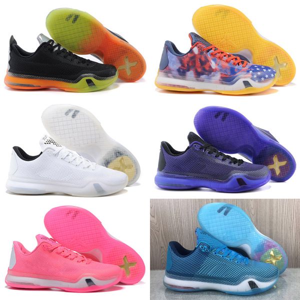 

zoom mamba x 10 think pink men white black basketball shoes mamba 10 sports shoes a