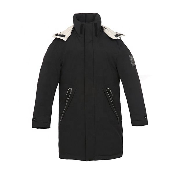 

men's winter long coat warm windbreaker standing collar down jacket