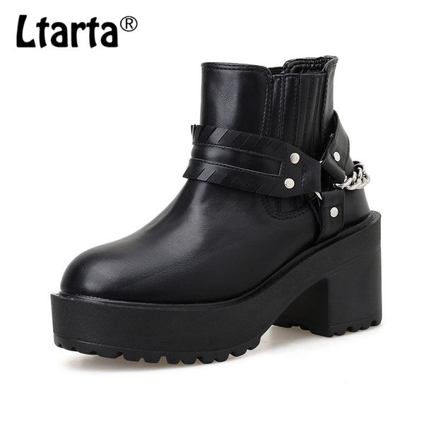 

ltarta осень зима новый классический толстые bottom с водонепроницаемая платформа высокий каблук сапоги дикий ночной клуб высокий каблук, Black