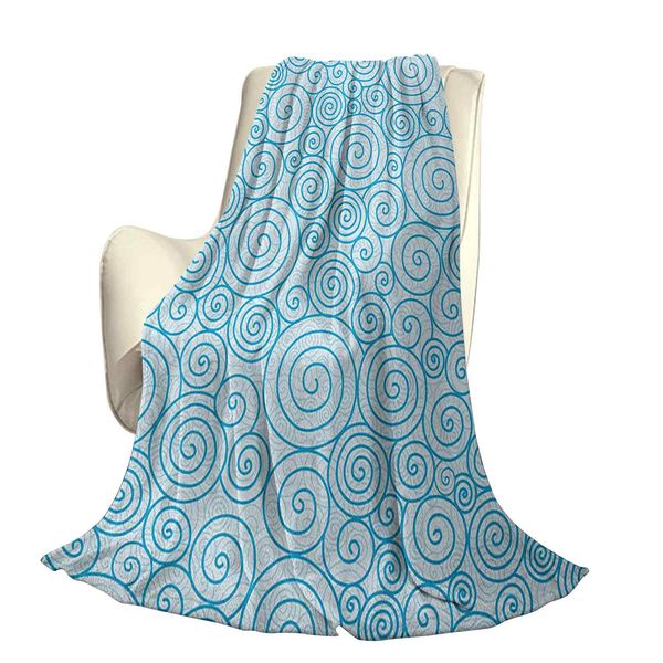 

abstract swirls ocean sea inspired pattern in modern hand drawn styleoffice leisure blankets