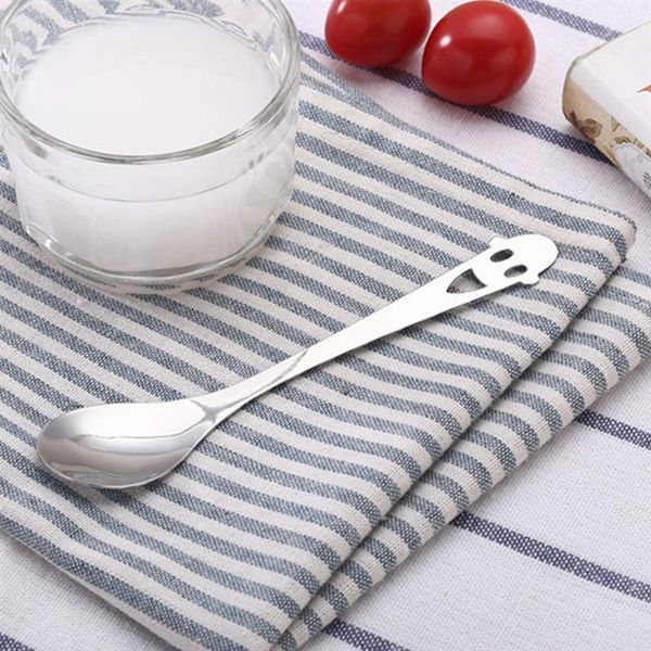 

прочный прочный 14x28cm нержавеющей лица элегантный улыбка штук ложка сталь кофе творческий ложки 5 молоко bbylym hotstore2010