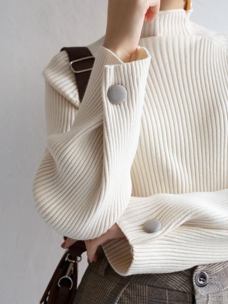 

women's long sleeve slim fit ladies knit pullovers sweater d970, White;black