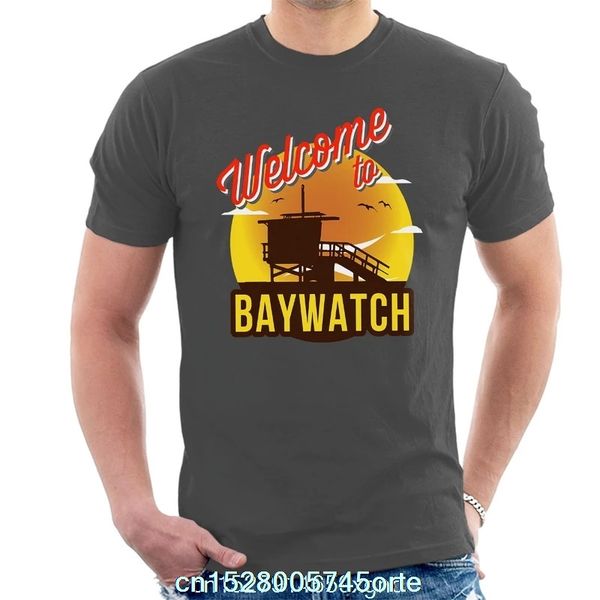

sport printed funny 2020 camiseta welcome to baywatch lifeguard tower sunset men's t-shirt women t-shirt