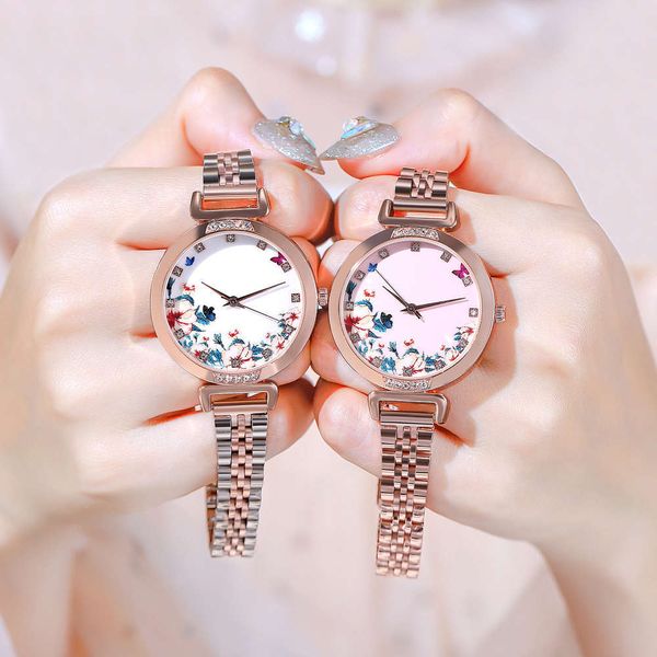 

watch style 2020 women's slim new band women's watch, Slivery;brown