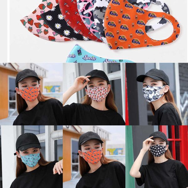 

print breathable sk anti mascherine camouflage dust/pm2.5 strawberry designer face masks 1 y7bo
