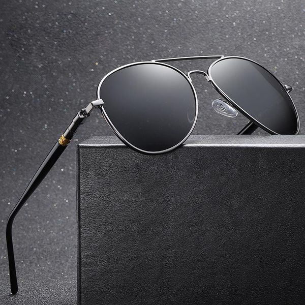 

sunglasses classic polarized men driving pilot sun glasses brand designer male vintage black for man women uv400, White;black