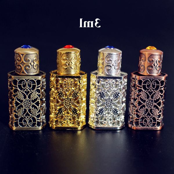 

old metal perfume, an empty arab alloy, glass drop, 3 ml, you four 24 / 60
