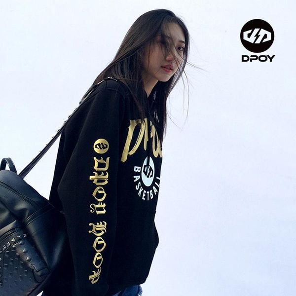 

dpoy brand design lbjames western basketball men's sweatshirt hoodies pullovers large size loose velvet warm1, Black