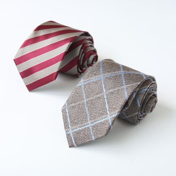 

sitonjwly 7cm business neckties tie for mens striped female skinny neck tie for wedding gentlemen ties cravat custom logo, Blue;purple