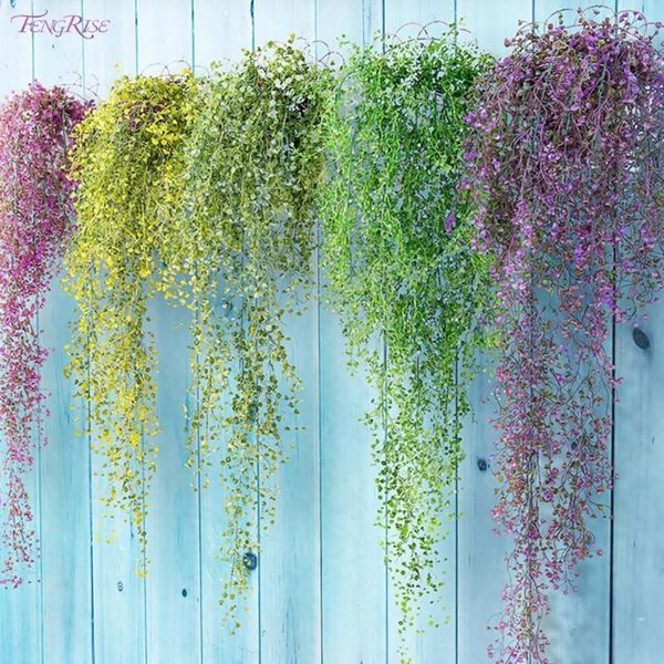

decorative flowers & wreaths fengrise 80cm 1pcs artificial vine ivy leaf fake plant plants green garland home wedding party decoration1