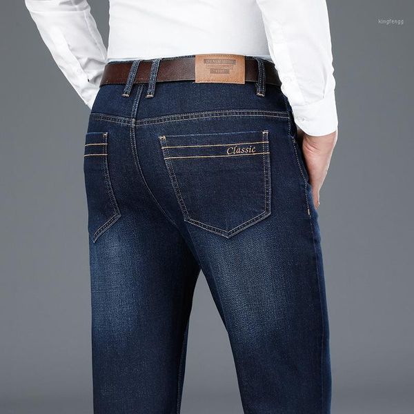 

2020 autumn mens fashion blue jeans men casual slim stretch jeans classic denim pants trousers plus size 28-42 81331
