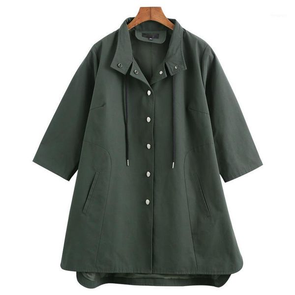 

plus size 10xl 9xl 8xl - 4xl women's long trench coats 2020 casual coat women overcoat office lady big sizes clothing for femme1, Tan;black