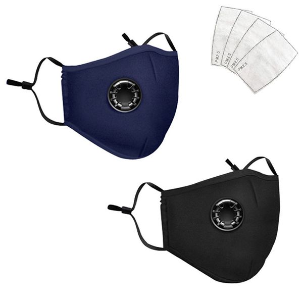 

newanti-fog 2 mask washable reusable dustproof pm2.5 with breathing valve activated filter respirator mouth-muffle