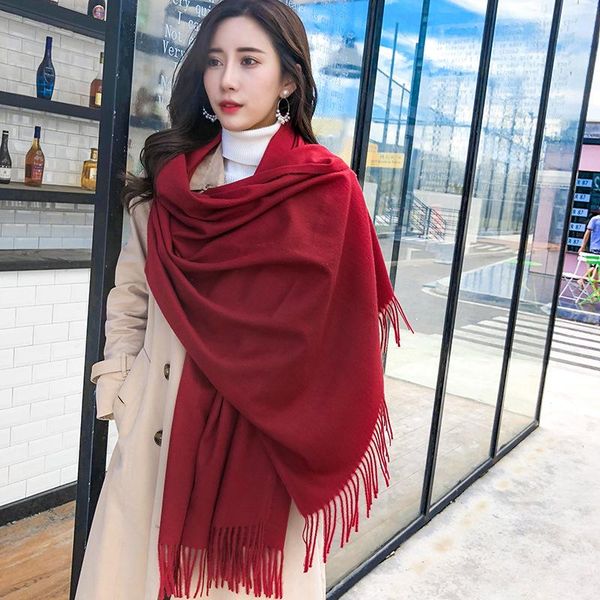 

scarves women winter scarf 2021 thick neck warm headband hijab lady shawls wraps blanket female, Blue;gray