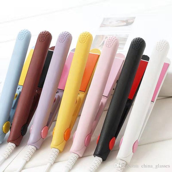 

120pcs eu plug 2020 student hair straightener electric hair clip curler small splint mini sealer hair tools wholesale