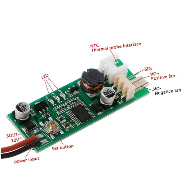 

dc 12v управляющий скоростью скорости температуры donoised контроллер скорости для pc fan alarm dc 12v быстрая доставка dicount half off f s