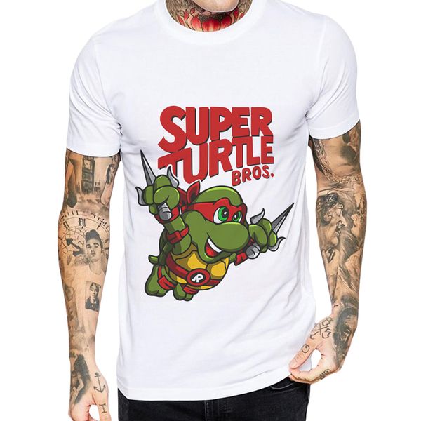 

new arrival fashion mens short sleeved o neck super turtle cartoon print breathable tee clothing sport hooded sweatshirt hoodie men t shirt