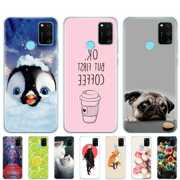 

case 6.3" soft tpu silicon phone cover for huawei honor 9a 9 a moa-lx9n coque funda shell skin shockproof