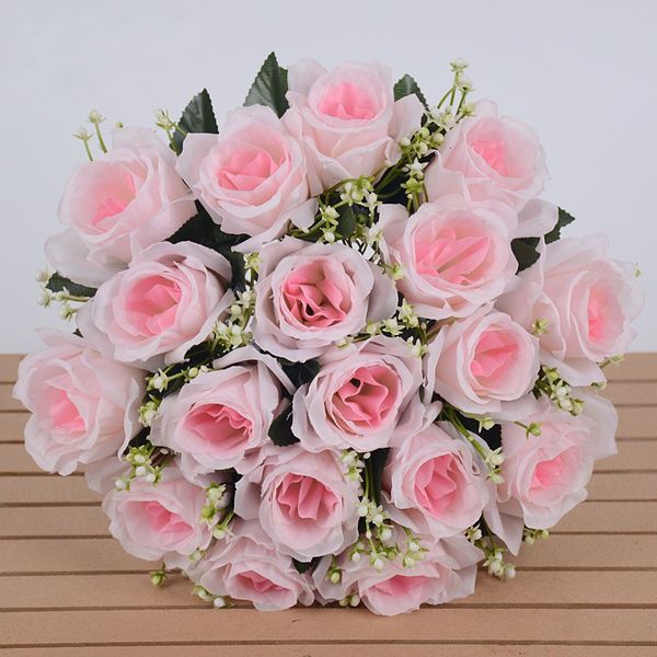 

18 heads artificial rose bride hand-holding flower bouquet valentine day wedding party home floral decoration 6 ng6c9