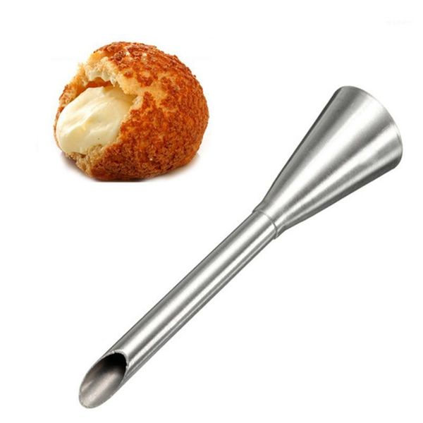 

baking & pastry tools wholesale- style cream icing piping nozzle tip stainless steel long puffs set decorating tool bocanadas de boquilla1