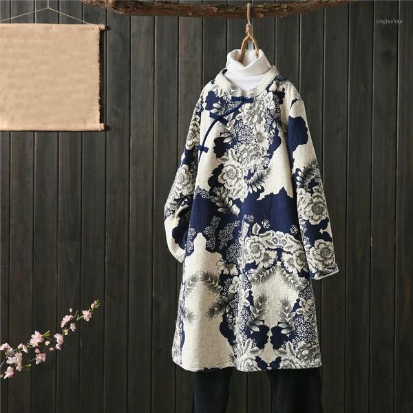 

new autumn women trench coat chinese style retro embroidery elegant lady warm outerwear cheongsam ladies chinese ta19051, Red