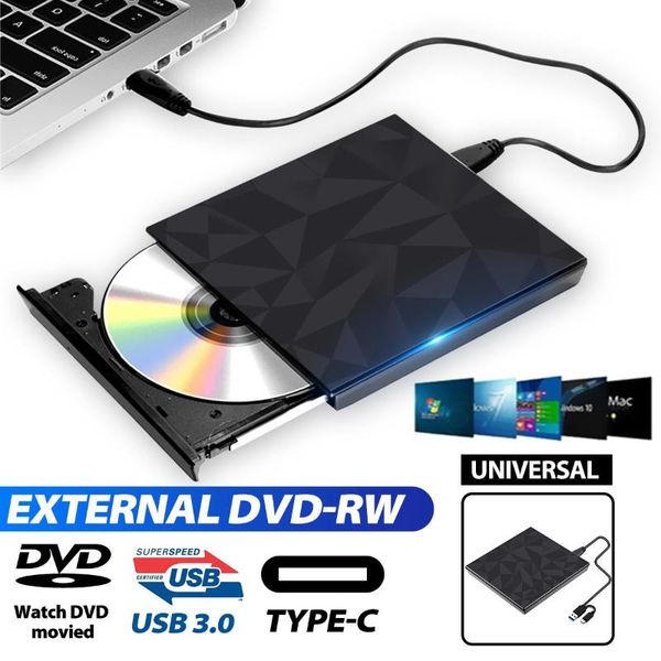 

usb 3.0 &type c dvd drive, cd burner driver drive-high-speed read-write recorder, external dvd-rw player writer reader