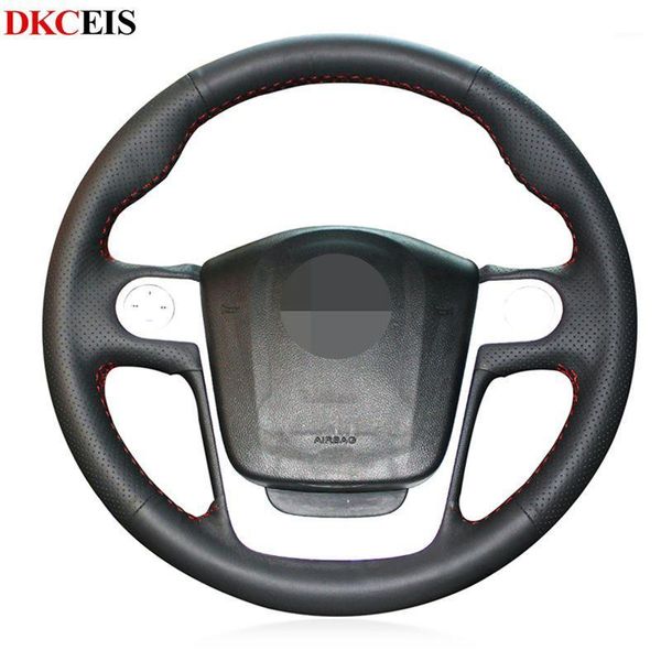

diy hand-stitched black soft pu faux leather car steering wheel cover for mg3 mg 31