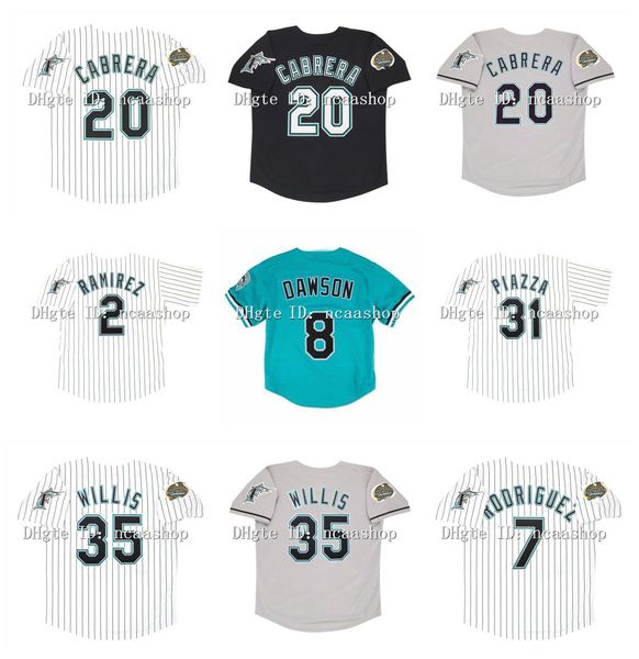 

2003 miguel cabrera marlins jerseys college baseball dontrelle willis gary sheffield piazza 7 ivan rodriguez 2 hanley ramirez 8 andre dawson, Black