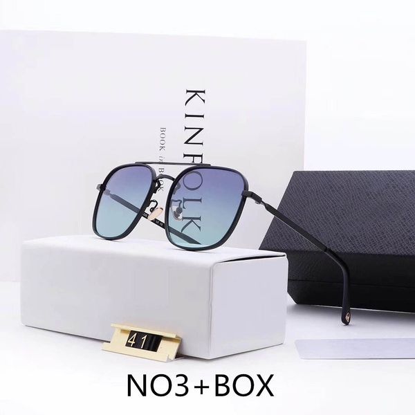 

mens sunglasses fashion sunglasses man adumbral glasses uv400 with box style p41 5 color top, White;black