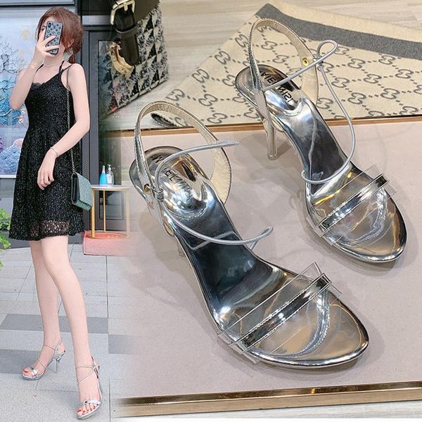 

foreign trade summer new style sandals super high-heeled wedge-heeled women's sandals word with waterproof platform1, Black