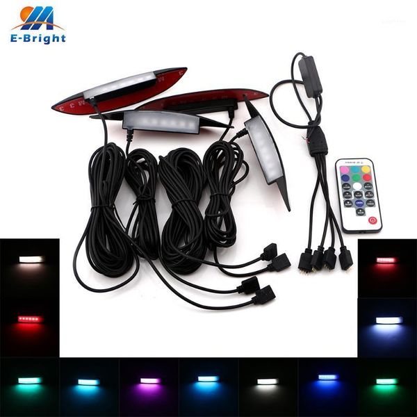 

4 pcs one set 3 lighting models rgb led car wheel light with remote control dc 12v atmosphere lamp mounted in auto wheel eyebrow1