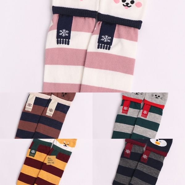 

special price autumn new warm scarf cartoon animal warm scarf cotton tube fashion women socks cotton socks aqdh3, Black