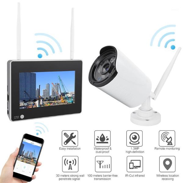 

systems 7inch wireless wifi nvr camera waterproof night vision home security monitor 110-240v 2021 1