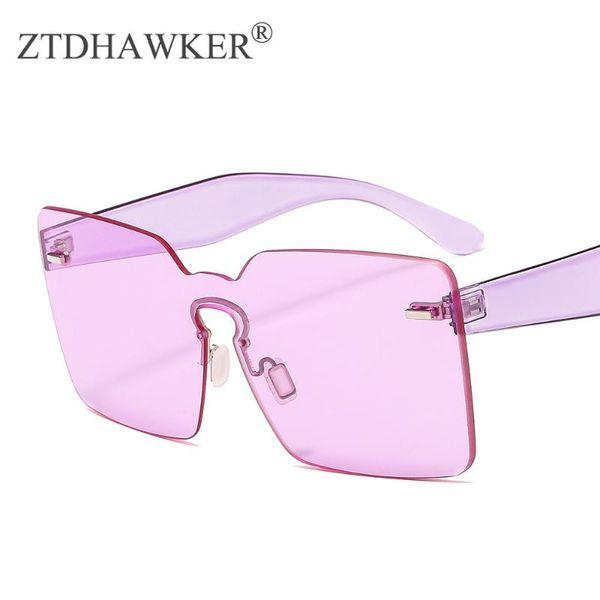 

sunglasses frameless one piece women ocean eyeglasses fashion square nglasses polycarbonate, White;black