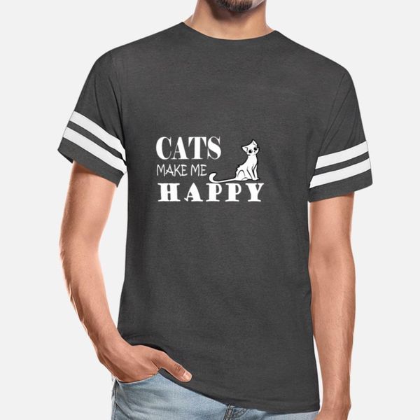 

cats make me happy t shirt fun retro latest tracksuit hoodie sweatshirt