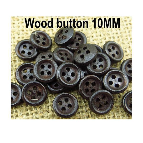 

100pcs coffee painting wooden buttons 10mm sewing clothes boots coat accessory kid shirt button 4 holes jlllda, Silver