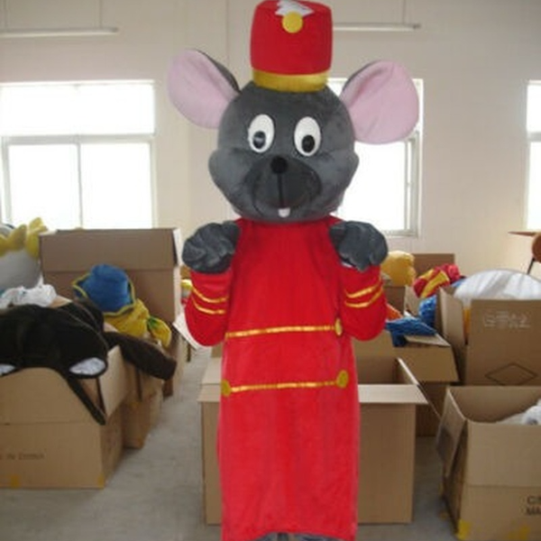 

mascot costumes halloween grey and red mouse mascot costume clothing carnival adults, Red;yellow