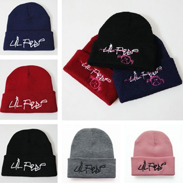 

new lil peep beanie embroidery xxxtentacion love for women men hiphop knitted hats wool caps, Blue;gray