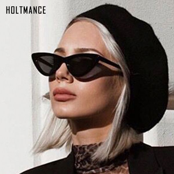 

cat eye sunglasses women vintage cateye sun glasses ladies brand designer retro female shades cute oculos de sol uv400, White;black