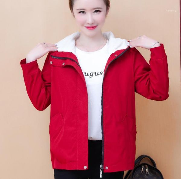 

2021 spring and autumn winter with new style fashion long sleeve hooded women's jacket coat1, Black;brown