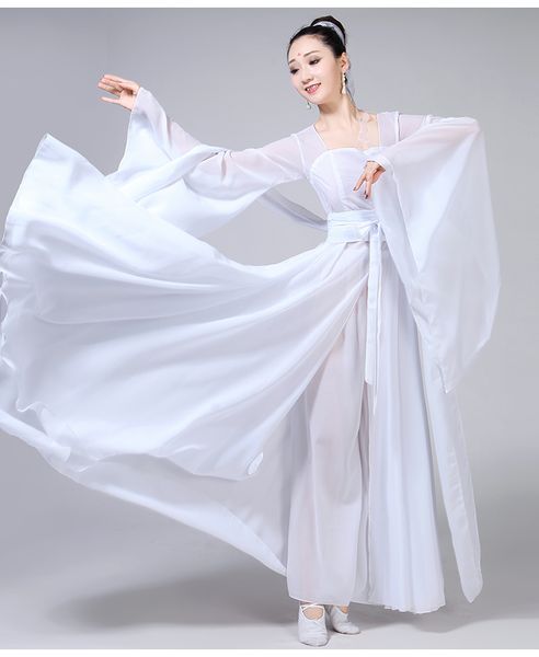 

traje para actuacin en el escenario de baile tradicional chino, hanfu antiguo, elegante, traje tang para adulto de ao nuevo, traje de hada, Red