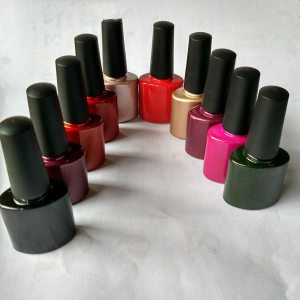 

10pcs/lot 10ml empty nail polish containers uv nail polish bottle &small brush art container glass oil bottles