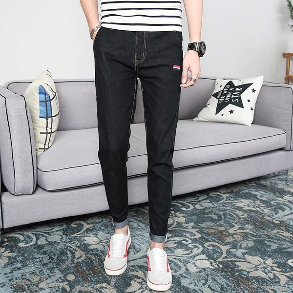 

hip hop new jeans for men streetwear 2020 denim trousers jeans casual pants autumn sweatpants male solid slim designer straight1, Blue