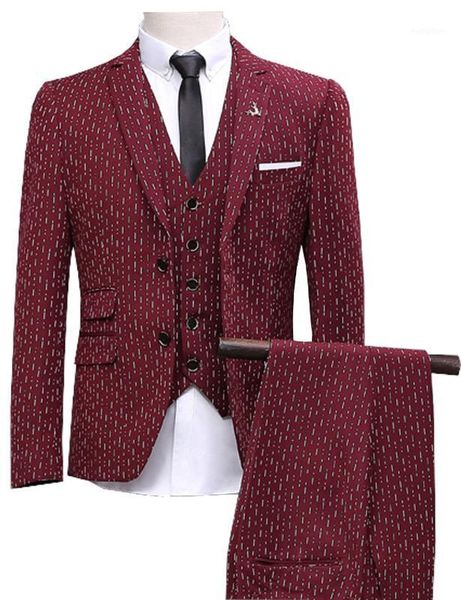 

men suits slim fit men's wedding suits with pants business mens formal wear (jacket+vest+pants)1, White;black