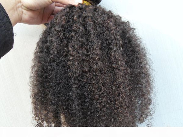 

new arrive brazilian human curly hair weft clip in human hair extensions unprocessed natural black brown color 9pcs set afro kinky curl