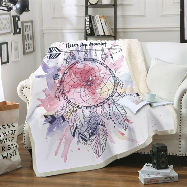 

beddingoutlet 3d printed throw blanket on the bed galaxy boho sherpa fleece blanket luxurious velvet plush sofa feather1