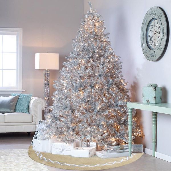 

1 pcs 122cm round christmas tree skirt xmas party home floor decoration featuring a fun festive design