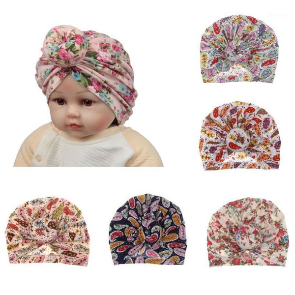 

caps & hats 2 floral pattern baby cute born hat pography props1, Yellow