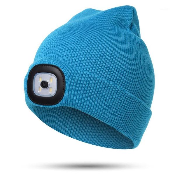 Cap Cap Cap 4 LED LED Night Lighting Beanie с Light USB аккумуляторные велосипедные шапки маски